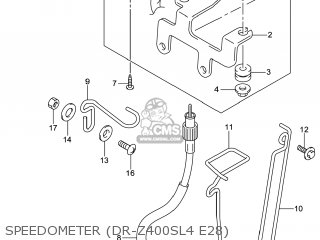 SPEEDOMETER (DR-Z400SL4 E28) - DR-Z400S 2014 (L4) USA (E03) DRZ400S DR Z400S