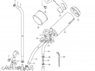 CANISTER (E33) - DR-Z400SM 2005 (K5) USA (E03) DRZ400SM DR Z400SM