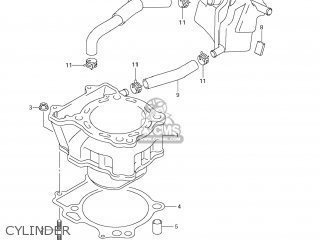 CYLINDER - DR-Z400SM 2005 (K5) USA (E03) DRZ400SM DR Z400SM