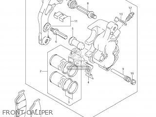 FRONT CALIPER - DR-Z400SM 2005 (K5) USA (E03) DRZ400SM DR Z400SM