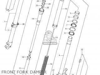 FRONT FORK DAMPER - DR-Z400SM 2005 (K5) USA (E03) DRZ400SM DR Z400SM