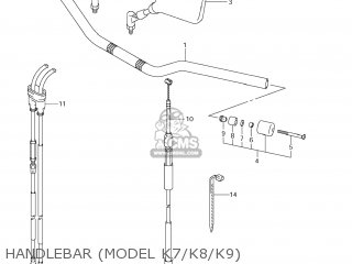 HANDLEBAR (MODEL K7/K8/K9) - DR-Z400SM 2005 (K5) USA (E03) DRZ400SM DR Z400SM