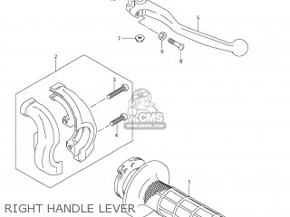 RIGHT HANDLE LEVER - DR-Z400SM 2005 (K5) USA (E03) DRZ400SM DR Z400SM