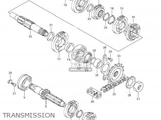TRANSMISSION - DR-Z400SM 2005 (K5) USA (E03) DRZ400SM DR Z400SM