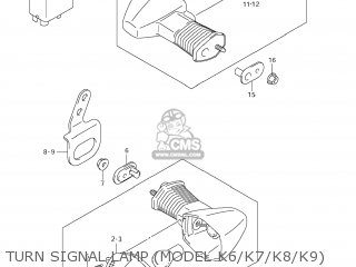TURN SIGNAL LAMP (MODEL K6/K7/K8/K9) - DR-Z400SM 2005 (K5) USA (E03) DRZ400SM DR Z400SM