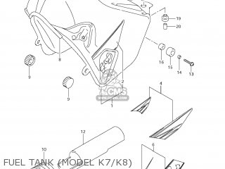 FUEL TANK (MODEL K7/K8) - DR-Z400SM 2006 (K6) USA (E03) DRZ400SM DR Z400SM
