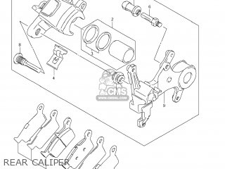 REAR CALIPER - DR-Z400SM 2006 (K6) USA (E03) DRZ400SM DR Z400SM
