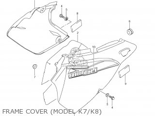 FRAME COVER (MODEL K7/K8) - DR-Z400SM 2007 (K7) USA (E03) DRZ400SM DR Z400SM