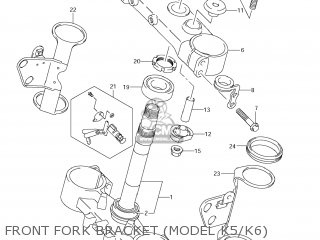 FRONT FORK BRACKET (MODEL K5/K6) - DR-Z400SM 2007 (K7) USA (E03) DRZ400SM DR Z400SM