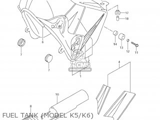 FUEL TANK (MODEL K5/K6) - DR-Z400SM 2007 (K7) USA (E03) DRZ400SM DR Z400SM