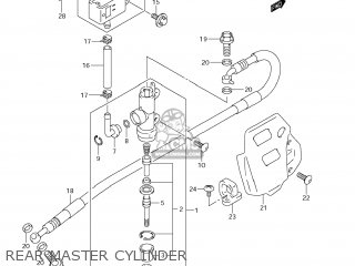 REAR MASTER CYLINDER - DR-Z400SM 2007 (K7) USA (E03) DRZ400SM DR Z400SM