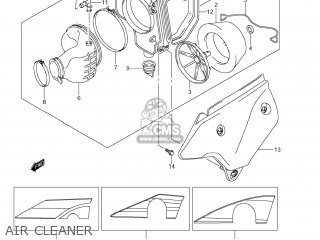 AIR CLEANER - DR-Z400SM 2008 (K8) USA (E03) DRZ400SM DR Z400SM