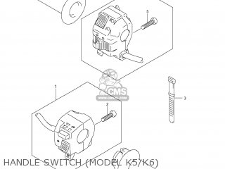 HANDLE SWITCH (MODEL K5/K6) - DR-Z400SM 2008 (K8) USA (E03) DRZ400SM DR Z400SM