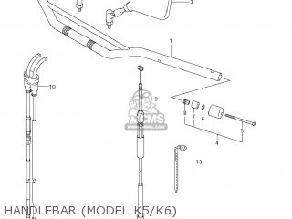 HANDLEBAR (MODEL K5/K6) - DR-Z400SM 2008 (K8) USA (E03) DRZ400SM DR Z400SM