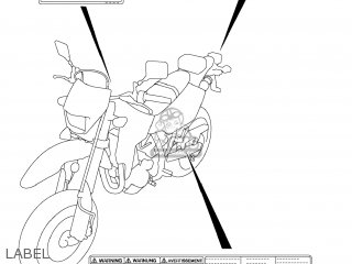 LABEL - DR-Z400SM 2008 (K8) USA (E03) DRZ400SM DR Z400SM