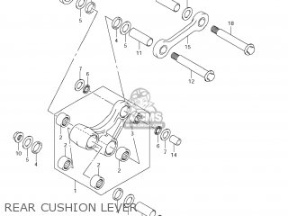 REAR CUSHION LEVER - DR-Z400SM 2008 (K8) USA (E03) DRZ400SM DR Z400SM