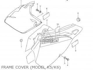 FRAME COVER (MODEL K5/K6) - DR-Z400SM 2009 (K9) USA (E03) DRZ400SM DR Z400SM