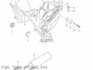 FUEL TANK (MODEL K9) - DR-Z400SM 2009 (K9) USA (E03) DRZ400SM DR Z400SM
