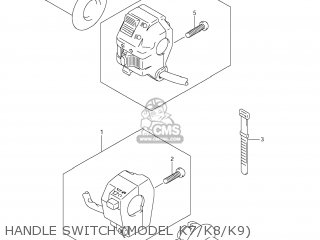 HANDLE SWITCH (MODEL K7/K8/K9) - DR-Z400SM 2009 (K9) USA (E03) DRZ400SM DR Z400SM