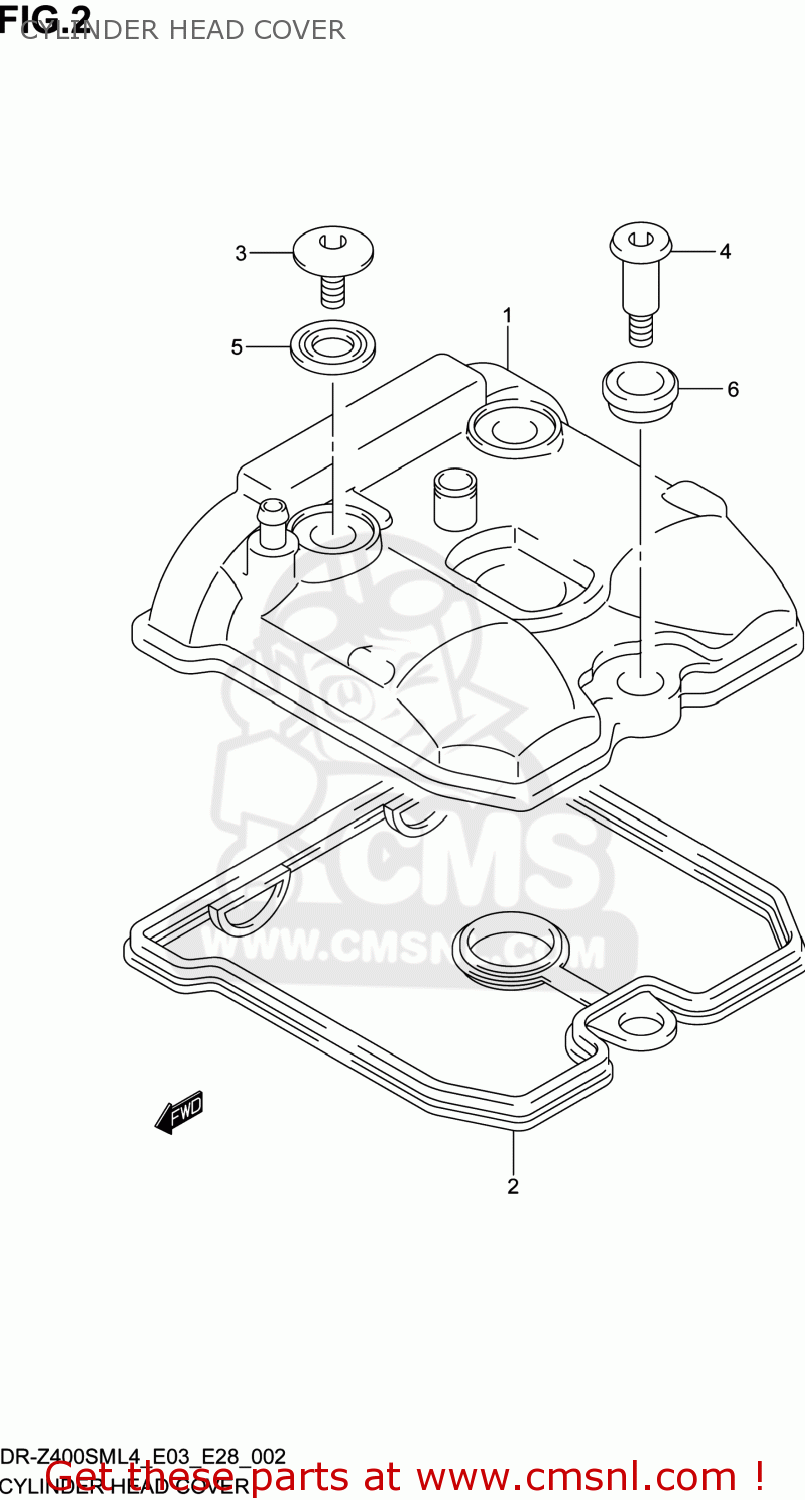 CYLINDER HEAD COVER DR-Z400SM 2014 (L4) USA (E03) DRZ400SM DR Z400SM