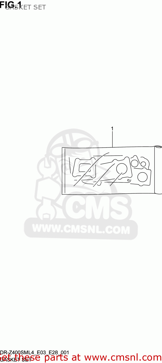 GASKET SET DR-Z400SM 2014 (L4) USA (E03) DRZ400SM DR Z400SM