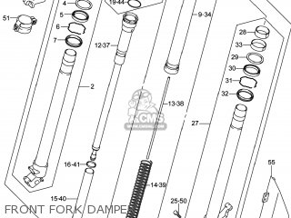 FRONT FORK DAMPER - DR-Z400SM 2014 (L4) USA (E03) DRZ400SM DR Z400SM
