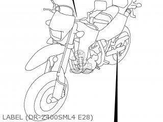 LABEL (DR-Z400SML4 E28) - DR-Z400SM 2014 (L4) USA (E03) DRZ400SM DR Z400SM