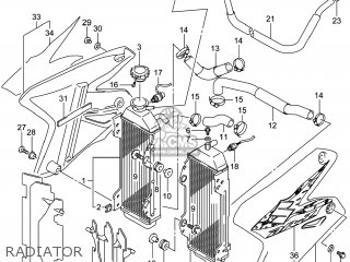 RADIATOR - DR-Z400SM 2014 (L4) USA (E03) DRZ400SM DR Z400SM