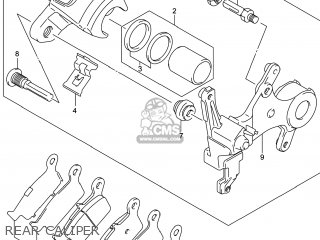 REAR CALIPER - DR-Z400SM 2014 (L4) USA (E03) DRZ400SM DR Z400SM