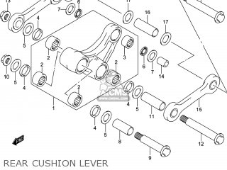 REAR CUSHION LEVER - DR-Z400SM 2014 (L4) USA (E03) DRZ400SM DR Z400SM