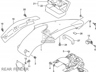 REAR FENDER - DR-Z400SM 2014 (L4) USA (E03) DRZ400SM DR Z400SM