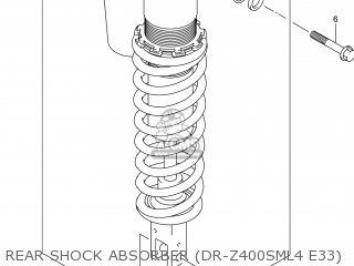 REAR SHOCK ABSORBER (DR-Z400SML4 E33) - DR-Z400SM 2014 (L4) USA (E03) DRZ400SM DR Z400SM
