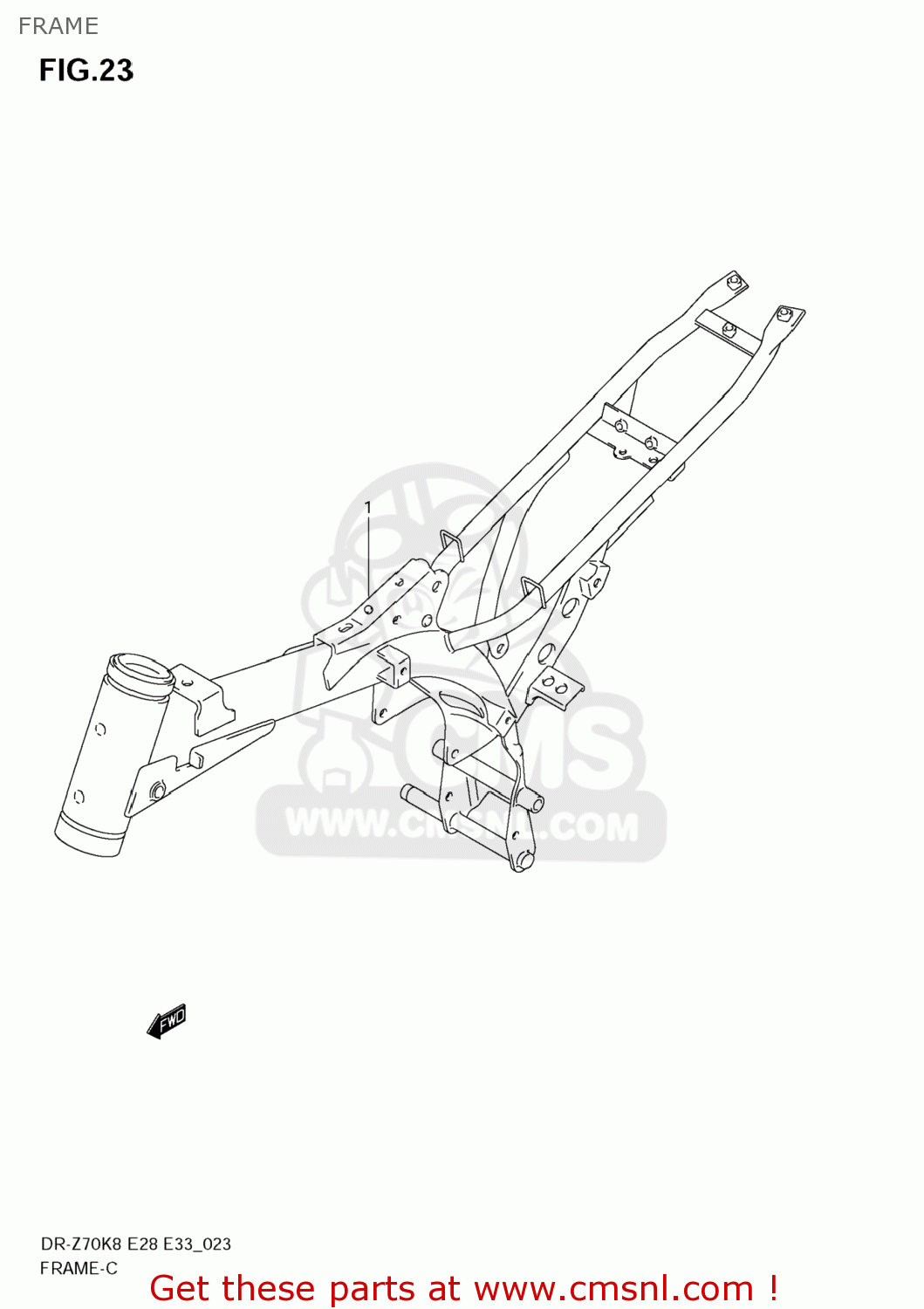 FRAME DR-Z70 2008 (K8) USA (E03) DRZ70 DR Z70