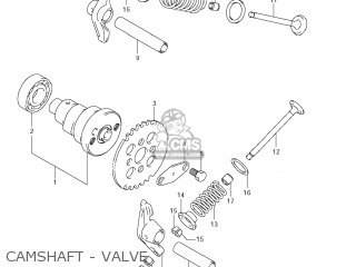 CAMSHAFT - VALVE - DR-Z70 2008 (K8) USA (E03) DRZ70 DR Z70