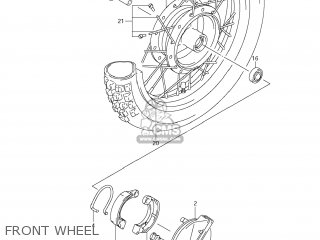 FRONT WHEEL - DR-Z70 2008 (K8) USA (E03) DRZ70 DR Z70