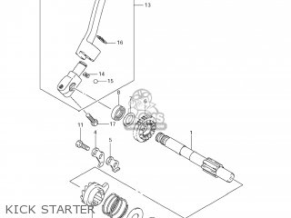 KICK STARTER - DR-Z70 2008 (K8) USA (E03) DRZ70 DR Z70