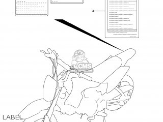 LABEL - DR-Z70 2008 (K8) USA (E03) DRZ70 DR Z70