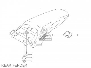 REAR FENDER - DR-Z70 2008 (K8) USA (E03) DRZ70 DR Z70