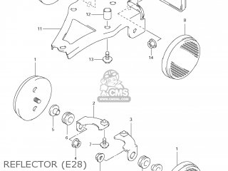 REFLECTOR (E28) - DR-Z70 2008 (K8) USA (E03) DRZ70 DR Z70