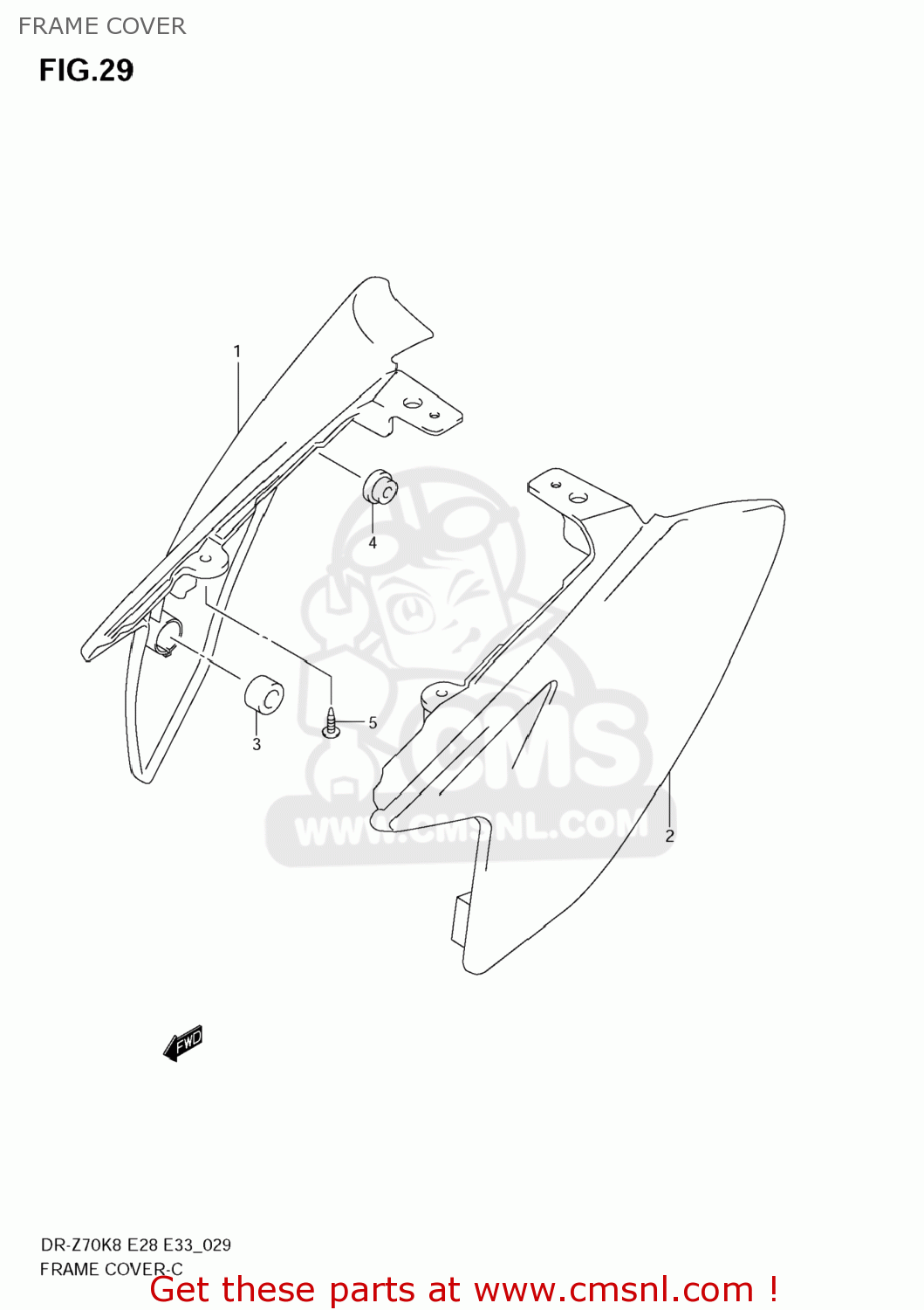 FRAME COVER DR-Z70 2009 (K9) USA (E03) DRZ70 DR Z70