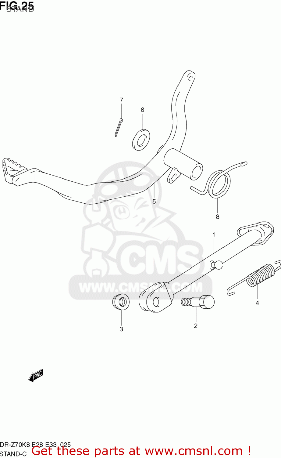 STAND DR-Z70 2009 (K9) USA (E03) DRZ70 DR Z70
