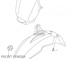 FRONT FENDER - DR-Z70 2009 (K9) USA (E03) DRZ70 DR Z70