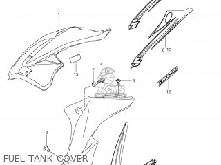 FUEL TANK COVER - DR-Z70 2009 (K9) USA (E03) DRZ70 DR Z70