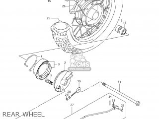 REAR WHEEL - DR-Z70 2009 (K9) USA (E03) DRZ70 DR Z70