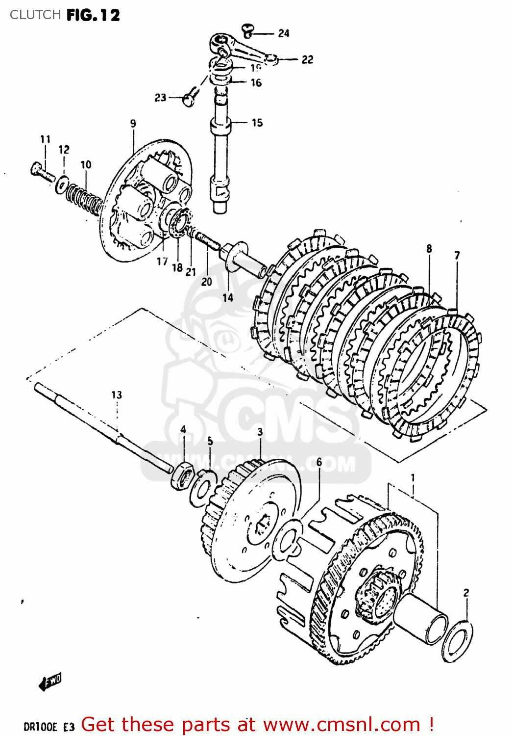 CLUTCH DR100 1983 (D) USA (E03)