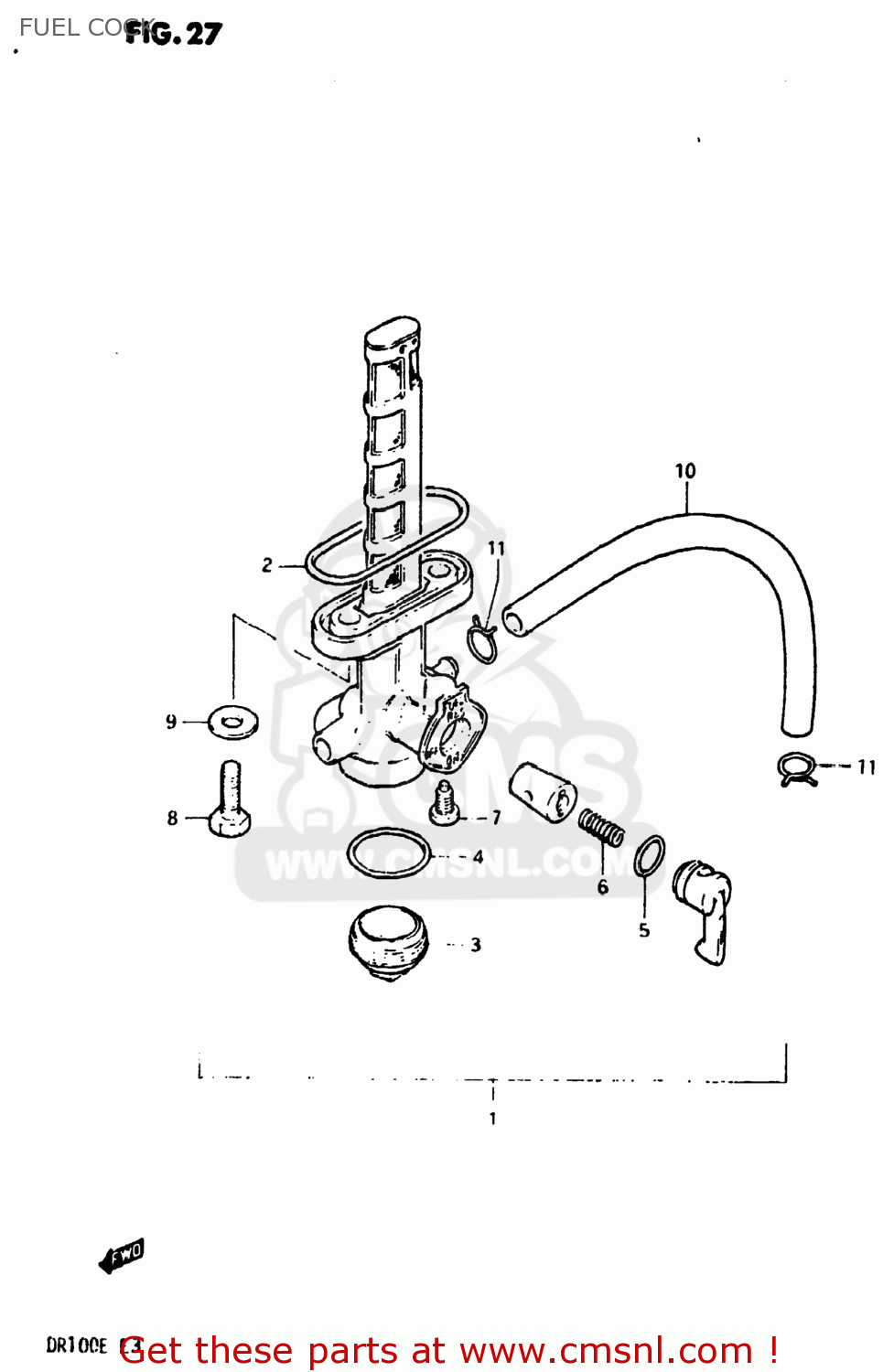 FUEL COCK DR100 1983 (D) USA (E03)