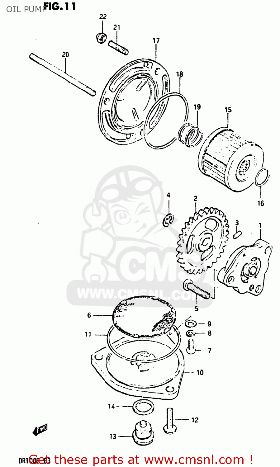 OIL PUMP DR100 1983 (D) USA (E03)