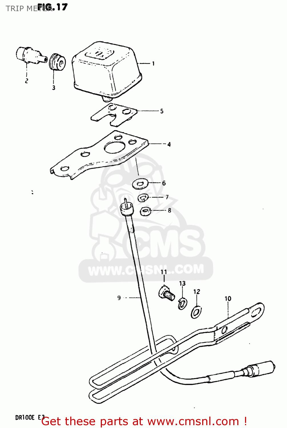 TRIP METER DR100 1983 (D) USA (E03)