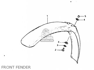 FRONT FENDER - DR100 1983 (D) USA (E03)