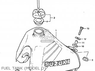 FUEL TANK (MODEL D) - DR100 1983 (D) USA (E03)
